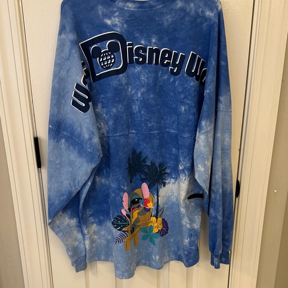 Disney Stitch Blue Tie-Dye Logo Pullover - Picture 6 of 6